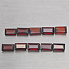 Natural Orangish Red Garnet 3.10 Ct. 10 Pcs Baguette Shape 5.2 x 3 Mm Gemstone From Tanzania
