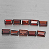 Natural Orangish Red Garnet 3.00 Ct. 10 Pcs Baguette Shape 5 x 3 Mm Gemstone From Tanzania