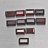 Natural Orangish Red Garnet 3.57 Ct. 10 Pcs Baguette Shape 5.1 x 3.3 Mm Gemstone From Tanzania