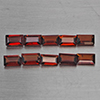Natural Orangish Red Garnet 3.12 Ct. 10 Pcs Baguette Shape 5.2 x 3.2 Mm Gemstone From Tanzania