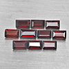 Natural Orangish Red Garnet 3.50 Ct. 10 Pcs Baguette Shape 5 x 3 Mm Gemstone From Tanzania
