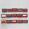 Natural Orangish Red Garnet 4.91 Ct. 15 Pcs Baguette Shape 5.2 x 3.2 Mm Gemstone From Tanzania