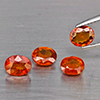 Natural Orangish Red Spessartine Garnet 4.04 Ct. 4 Pcs Oval Shape Gemstones From Namibia