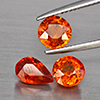 Natural Orangish Red Spessartine Garnet 3.64 Ct. 3 Pcs Mixed Shape Gemstones From Namibia