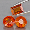 Natural Orangish Red Spessartine Garnet 3.62 Ct. 3 Pcs Mixed Shape Gemstones From Namibia