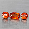 Natural Orangish Red Spessartine Garnet 3.68 Ct. 3 Pcs Mixed Shape Gemstones From Namibia