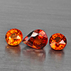 Natural Orangish Red Spessartine Garnet 3.33 Ct. 3 Pcs Mixed Shape Gemstones From Namibia