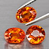 Natural Orangish Red Spessartine Garnet 4.04 Ct. 3 Pcs Mixed Shape Gemstones From Namibia