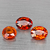 Natural Orangish Red Spessartine Garnet 4.78 Ct. 3 Pcs Mixed Shape Gemstones From Namibia