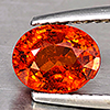 Natural Orangish Red Spessartine Garnet 1.87 Ct. Oval Shape 7.8 x 6.2 Mm Gemstones From Namibia