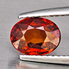 Natural Orangish Red Spessartine Garnet 1.54 Ct. Oval Shape 7.8 x 5.9 Mm Gemstones From Namibia