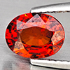 Natural Orangish Red Spessartine Garnet 1.73 Ct. Oval Shape 8.1 x 6.2 Mm Gemstones From Namibia
