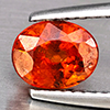 Natural Orangish Red Spessartine Garnet 1.68 Ct. Oval Shape 7.2 x 6.9 Mm Gemstones From Namibia