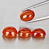 Natural Orangish Red Spessartine Garnet 8.61 Ct. 4 Pcs Oval Cabochon Shape Gemstones From Namibia