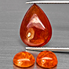 Natural Orangish Red Spessartine Garnet Gemstones 13.67 Ct. 3Pcs Mixed Cabochon Shape and Mixed Size Natural Orangish Red Spessartine Garnet Gemstones 13.67 Ct. 3Pcs Mixed Cabochon Shape and Mixed Size