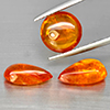 Natural Orangish Red Spessartine Garnet Gemstones 7.58 Ct. 3 Pcs Mixed Cabochon Shape and Mixed Size Natural Orangish Red Spessartine Garnet Gemstones 7.58 Ct. 3 Pcs Mixed Cabochon Shape and Mixed Size