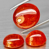 Natural Orangish Red Spessartine Garnet Gemstones 30.36 Ct. 3Pcs Mixed Cabochon Shape and Mixed Size Natural Orangish Red Spessartine Garnet Gemstones 30.36 Ct. 3Pcs Mixed Cabochon Shape and Mixed Size