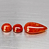 Natural Orangish Red Spessartine Garnet Gemstones 15.21 Ct. 3Pcs Mixed Cabochon Shape and Mixed Size Natural Orangish Red Spessartine Garnet Gemstones 15.21 Ct. 3Pcs Mixed Cabochon Shape and Mixed Size