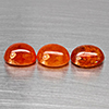 Natural Orangish Red Spessartine Garnet Gemstones 15.60 Ct. 3Pcs Mixed Cabochon Shape and Mixed Size Natural Orangish Red Spessartine Garnet Gemstones 15.60 Ct. 3Pcs Mixed Cabochon Shape and Mixed Size