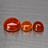 Natural Orangish Red Spessartine Garnet Gemstones 9.10 Ct. 3Pcs Mixed Cabochon Shape and Mixed Size Natural Orangish Red Spessartine Garnet Gemstones 9.10 Ct. 3Pcs Mixed Cabochon Shape and Mixed Size