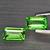 0.54 Ct. 2 Pcs. Baguette Natrual Green Tsavorite Garnet