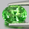 Certified Yellowish Green Tsavorite Garnet 1.15 Ct. Oval 7.11 x 5.24 Mm. Natural