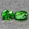Natural Green Tsavorite Garnet 0.97 Ct. 2 Pcs Oval Shape 6 x 4 Mm Gemstones