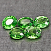 Natural Green Tsavorite Garnet 1.21 Ct. 5 Pcs. Oval Shape 4.7 x 3.5 Mm Gemstones