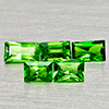 Natural Green Tsavorite Garnet 0.93 Ct. 5 Pcs Baguette Shape Gemstones