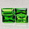 Natural Green Tsavorite Garnet 0.96 Ct. 4 Pcs Baguette Shape 5 x 2.7 Mm Gemstone