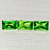 Natural Green Tsavorite Garnet 0.60 Ct. 3 Pcs Baguette Shape 4.8 x 2.4 Mm Gems