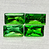 Natural Green Tsavorite Garnet 0.50 Ct. 4 Pcs Baguette Shape 4 x 1.9 Mm Gems