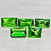 Natural Green Tsavorite Garnet 1.18 Ct. 5 Pcs Baguette Shape Gemstones