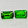 Natural Green Tsavorite Garnet 0.86Ct. 2 Pcs Octagon Shape 5.7 x 3.1 Mm Gemstone