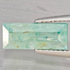 Natural Green Blueish Grandidierite 2.41 Ct. Baguette Shape 12.3 x 5.1 Mm Gemstone from Madagascar