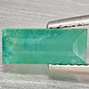 Natural Green Blueish Grandidierite 1.26 Ct. Baguette Shape 10 x 4.4 Mm Gemstone from Madagascar