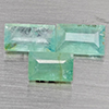 Natural Green Blueish Grandidierite 2.26 Ct. 3 Pcs Baguette Shape Gemstone From Madagascar