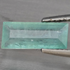 Natural Green Blueish Grandidierite 1.51 Ct. Baguette Shape 11.4 x 4.8 Mm Gemstone from Madagascar