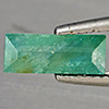 Natural Green Blueish Grandidierite 1.73 Ct. Baguette Shape 10.2 x 4.3 Mm Gemstone from Madagascar
