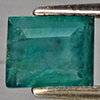 Natural Green Blueish Grandidierite 1.02 Ct. Baguette Shape 6.7 x 5.5 Mm Gemstone from Madagascar