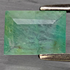 Natural Green Blueish Grandidierite 1.22 Ct. Baguette Shape 8.1 x 5.9 Mm Gemstone from Madagascar