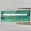 Natural Green Blueish Grandidierite 1.22 Ct. Baguette Shape 9.5 x 3.6 Mm Gemstone from Madagascar
