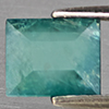 Natural Green Blueish Grandidierite 1.29 Ct. Baguette Shape 7.8 x 5.7 Mm Gemstone from Madagascar