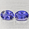 Natural Violetish Blue Iolite 1.35 Ct. 2 Pcs Oval Shape 7.2 x 5.2 Mm Gemstones From Madagascar