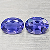 Natural Violet Blue Iolite 1.26 Ct. 2 Pcs Oval Shape 7.2 x 5.2 Mm Gemstones