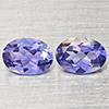 Natural Violet Blue Iolite 1.22 Ct. 2 Pcs Oval Shape 7.1 x 5.1 Mm Gemstones