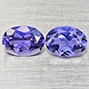 Natural Violet Blue Iolite 1.39 Ct. 2 Pcs Oval Shape 7.2 x 5.2 Mm Gemstones