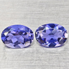 Natural Violet Blue Iolite 1.03 Ct. 2 Pcs Oval Shape 7.1 x 5.1 Mm Gemstones