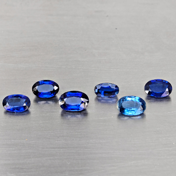 Natural Blue kyanite Gemstones 2.79 Ct. 6 Pcs. Oval Shape and Mixed Size Natural Blue kyanite Gemstones 2.79 Ct. 6 Pcs. Oval Shape and Mixed Size