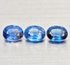 Natural Blue Kyanite 1.28 Ct. 3 Pcs Oval Shape 5 x 4 Mm Gemstones